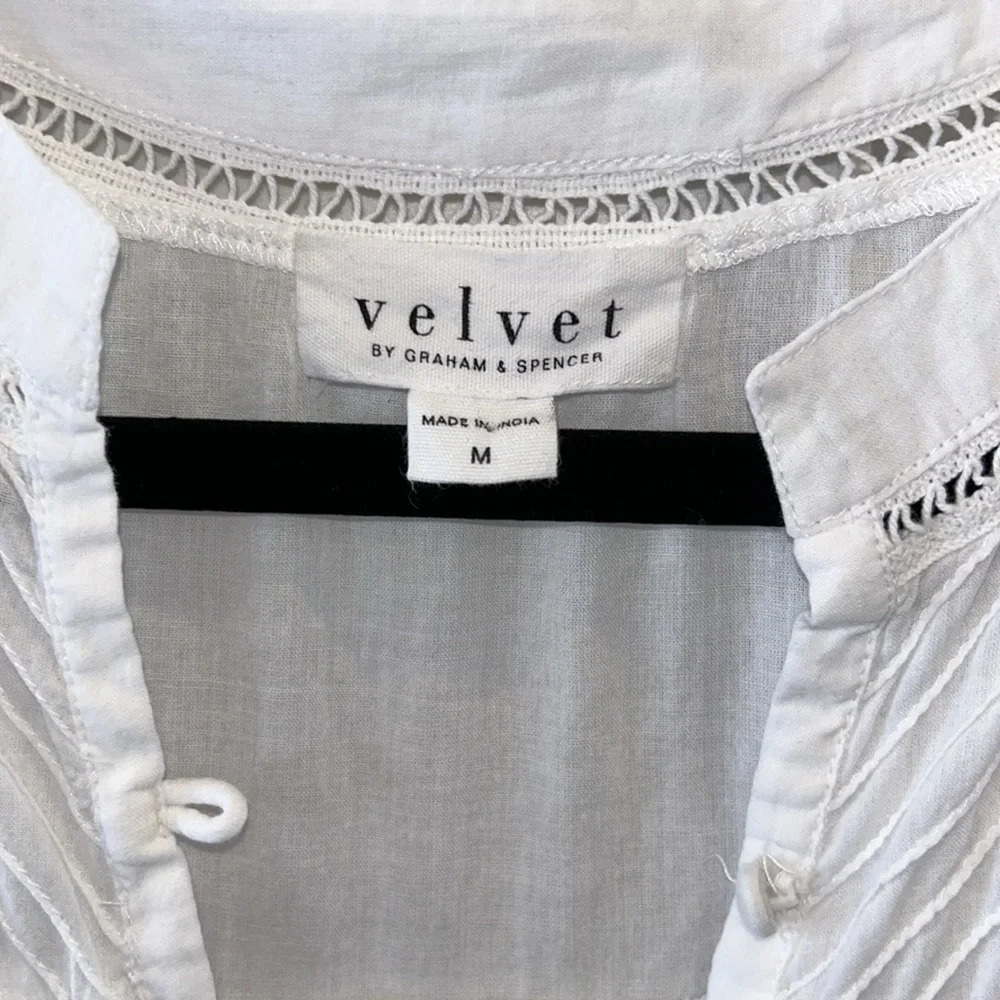 Velvet by Graham & Spencer Romy Boho Lace Top in White - Picture 8 of 10